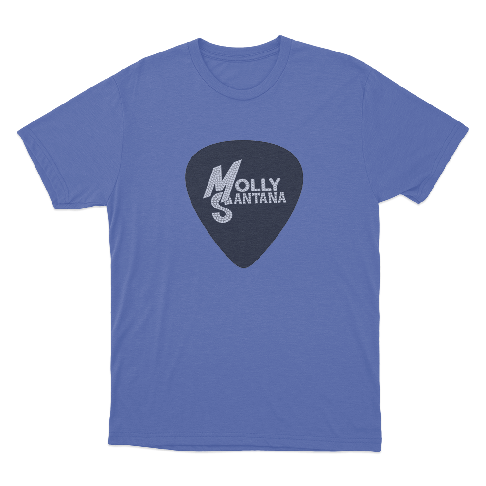 Molly Santana Guitar Pick Unisex T Shirt Blue Molly Santana Guitar Pick Unisex T Shirt Blue