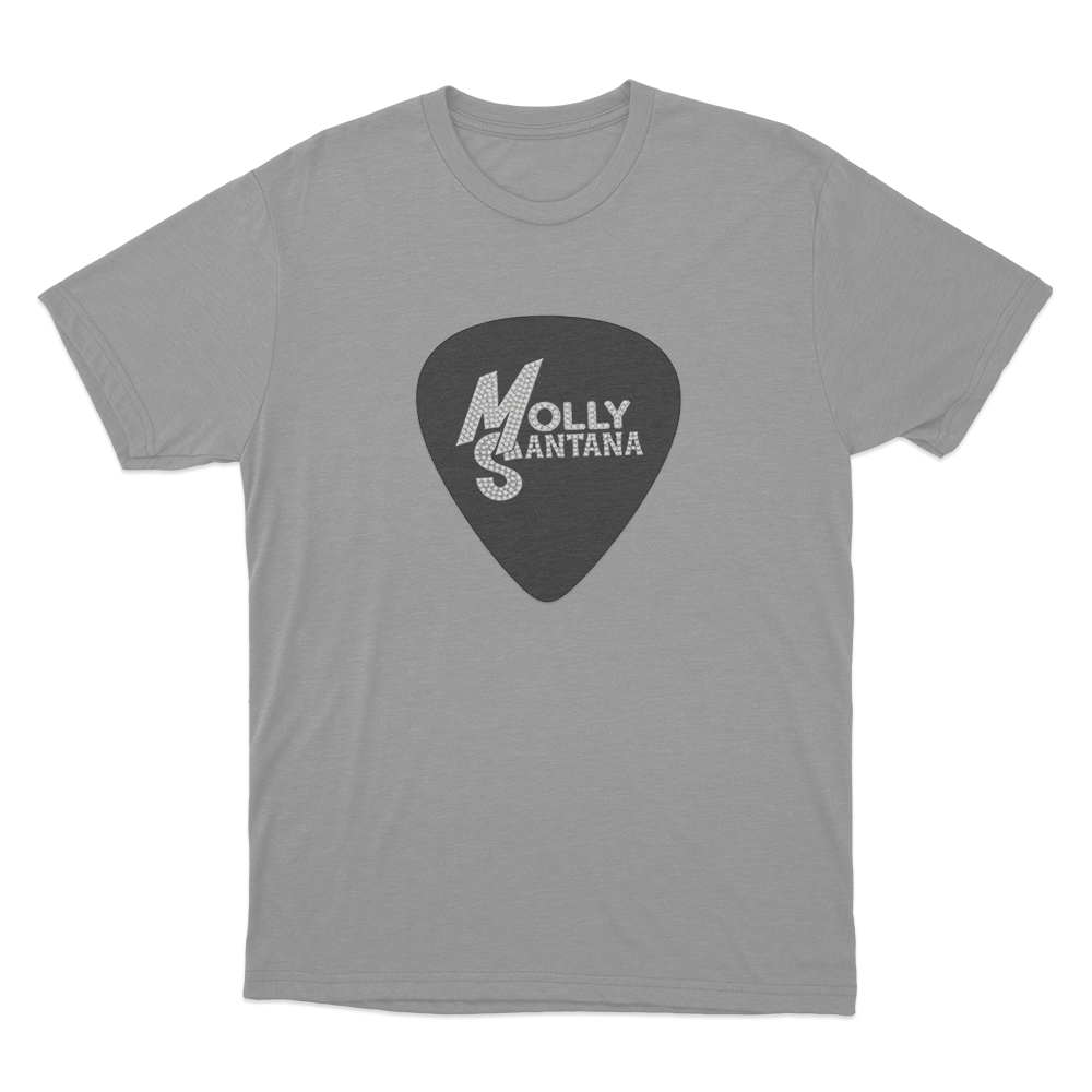 Molly Santana Guitar Pick Unisex T Shirt Grey Molly Santana Guitar Pick Unisex T Shirt Grey