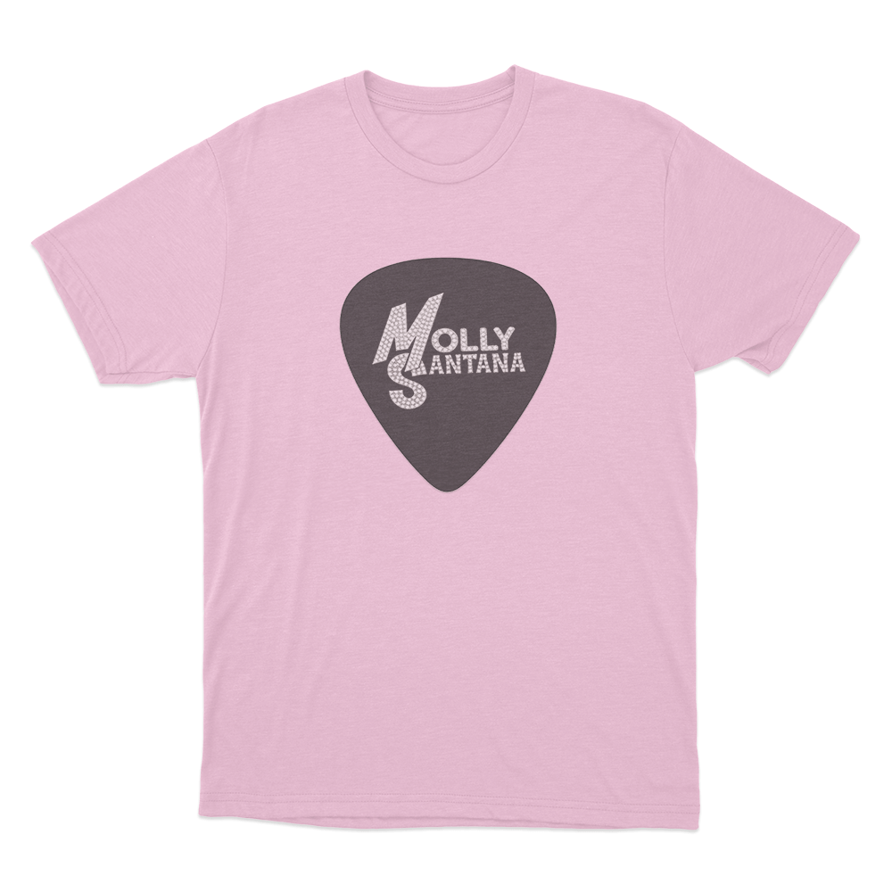 Molly Santana Guitar Pick Unisex T Shirt Pink Molly Santana Guitar Pick Unisex T Shirt Pink
