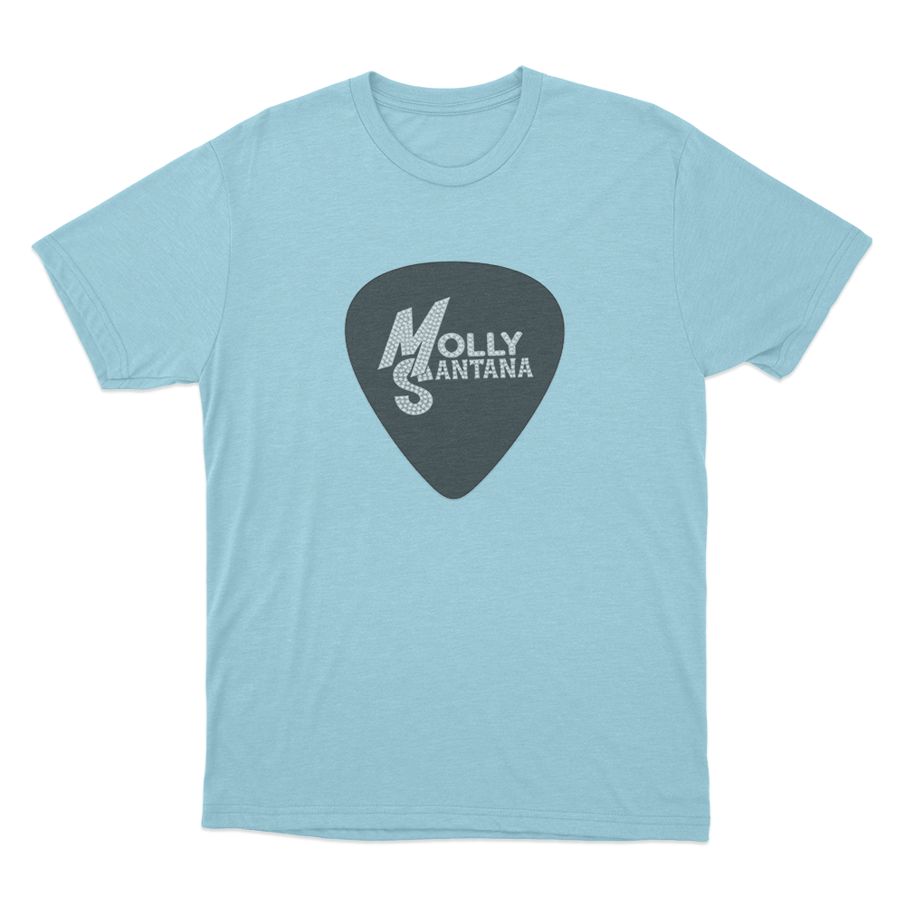 Molly Santana Guitar Pick Unisex T Shirt Sky Blue Molly Santana Guitar Pick Unisex T Shirt Sky Blue