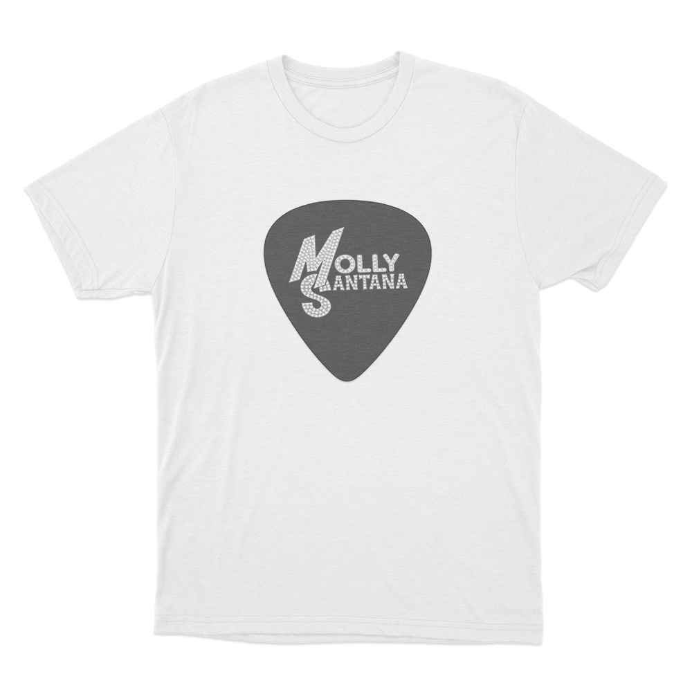 Molly Santana Guitar Pick Unisex T Shirt White Molly Santana Guitar Pick Unisex T Shirt White