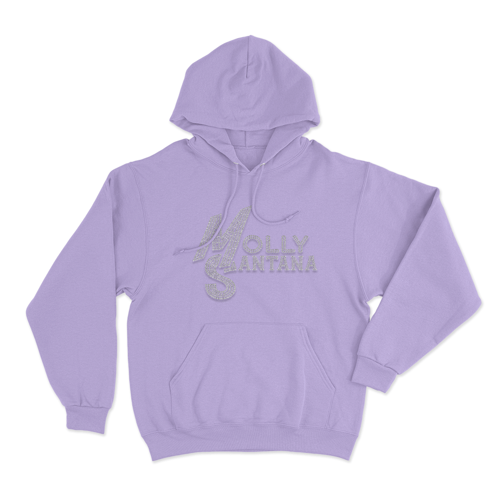 Molly Santana Rhinestone Logo Unisex Hoodie Purple Molly Santana Rhinestone Logo Unisex Hoodie Purple